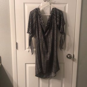 Off the shoulder black dress